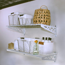 Load image into Gallery viewer, 18″ x 36″ Wall Shelves (Two Pack with Hooks)