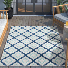 Load image into Gallery viewer, Well Woven Dorado Illuminate Geometric Blue Indoor/Outdoor Hi-Lo Area Rug