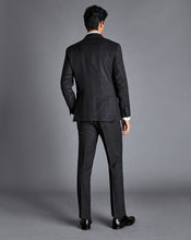 Load image into Gallery viewer, Windowpane Check Birdseye Travel Suit - Charcoal Grey
