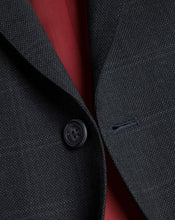 Load image into Gallery viewer, Windowpane Check Birdseye Travel Suit - Charcoal Grey