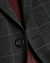 Load image into Gallery viewer, Windowpane Check Suit - Charcoal Grey