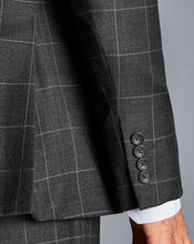 Load image into Gallery viewer, Windowpane Check Suit - Charcoal Grey