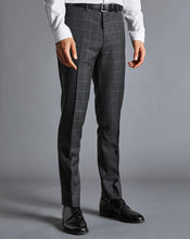 Load image into Gallery viewer, Windowpane Check Suit - Charcoal Grey