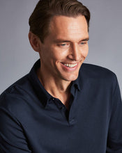 Load image into Gallery viewer, Smart Long Sleeve Jersey Polo - Navy