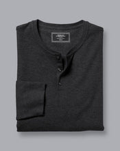 Load image into Gallery viewer, Henley Long Sleeve Pajama Top - Charcoal