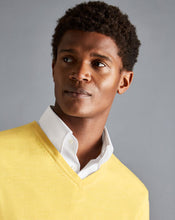 Load image into Gallery viewer, Merino V-Neck Sweater - Lemon