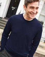 Load image into Gallery viewer, Merino Crew Neck Sweater - Navy