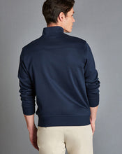 Load image into Gallery viewer, Navy Performance Zip-Neck Jumper