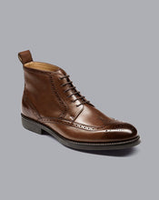 Load image into Gallery viewer, Goodyear Welted Brogue Boot - Brown