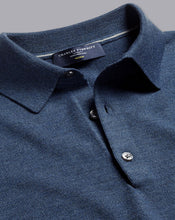 Load image into Gallery viewer, Merino Polo Sweater - Indigo