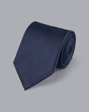 Load image into Gallery viewer, Stain Resistant Silk Tie - Navy