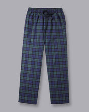 Load image into Gallery viewer, Check Pajama Bottoms - French Blue & Forest Green
