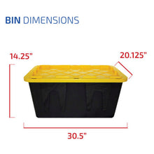 Load image into Gallery viewer, Lockable Storage Bin – 27 Gallon – Set of 5