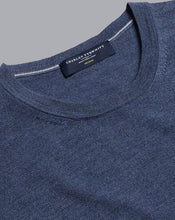 Load image into Gallery viewer, Merino Crew Neck Sweater - Indigo Melange