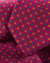 Load image into Gallery viewer, Silk Geometric Print Tie - Berry