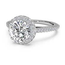 Load image into Gallery viewer, Ritani French-Set Halo Diamond Band Engagement Ring Style: 1RZ3702