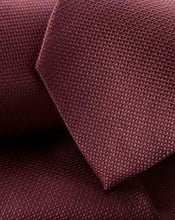 Load image into Gallery viewer, Stain Resistant Silk Tie - Burgundy Red