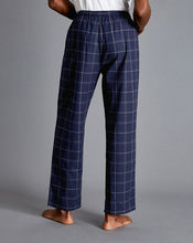 Load image into Gallery viewer, Check Pajama Bottoms - Navy & White
