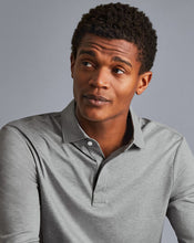 Load image into Gallery viewer, Cotton TENCEL™ Mix Long Sleeve Polo - Silver