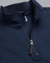 Load image into Gallery viewer, Navy Performance Zip-Neck Jumper
