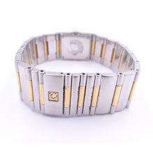 Load image into Gallery viewer, Omega Constellation QUADRA Quartz 18K Yellow Gold and Steel bracelet with Fold-Over Clasp Ladies Watch.