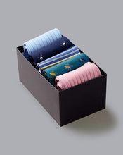 Load image into Gallery viewer, Jacquard & Cotton Rib Sock Gift Box - Multi