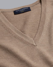 Load image into Gallery viewer, Merino V-Neck Sweater - Oatmeal