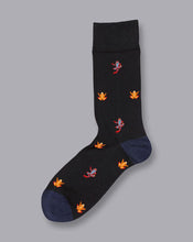 Load image into Gallery viewer, Frog Motif Socks - Black