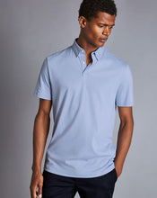 Load image into Gallery viewer, Smart Short Sleeve Jersey Polo - Sky