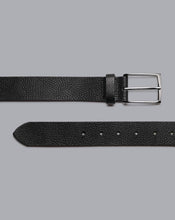 Load image into Gallery viewer, Made in England Textured Leather Chino Belt - Black