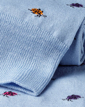 Load image into Gallery viewer, Ladybird Motif Socks - Sky Blue