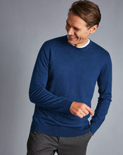 Load image into Gallery viewer, Merino Crew Neck Sweater - Royal Blue
