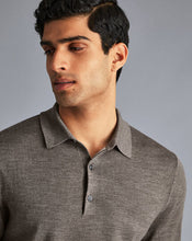 Load image into Gallery viewer, Merino Polo Sweater - Mocha