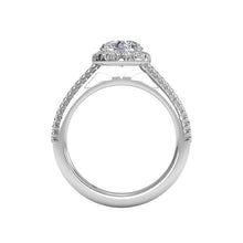 Load image into Gallery viewer, Ritani French-Set Halo Diamond Band Engagement Ring Style: 1RZ3702