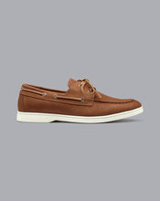 Load image into Gallery viewer, Nubuck Boat Shoes - Tobacco Brown