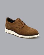 Load image into Gallery viewer, Suede Hybrid Trainers - Tobacco Brown