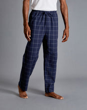 Load image into Gallery viewer, Check Pajama Bottoms - Navy & White