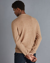 Load image into Gallery viewer, Merino Cashmere Crew Neck Sweater - Camel