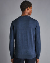 Load image into Gallery viewer, Merino Crew Neck Sweater - Indigo Melange