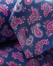 Load image into Gallery viewer, Italian Printed Silk Tie - Cobalt Blue