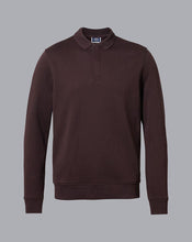 Load image into Gallery viewer, Long Sleeve Polo Sweatshirt - Wine
