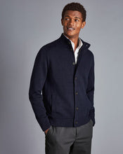 Load image into Gallery viewer, Merino Funnel Neck Jacket - Navy