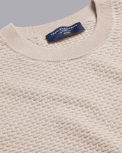 Load image into Gallery viewer, Cotton Merino Textured Crew Neck Sweater - Chalk