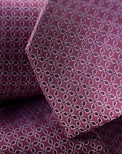 Load image into Gallery viewer, Stain Resistant Floral Silk Tie - Dark Pink
