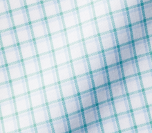 Load image into Gallery viewer, Button-Down Collar Non-Iron Cotton Stretch Oxford Shadow Check Shirt - Teal Green