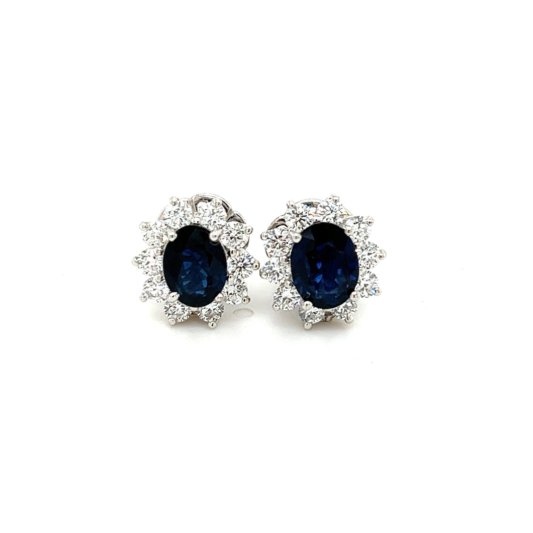 Sapphire Diamond Earrings