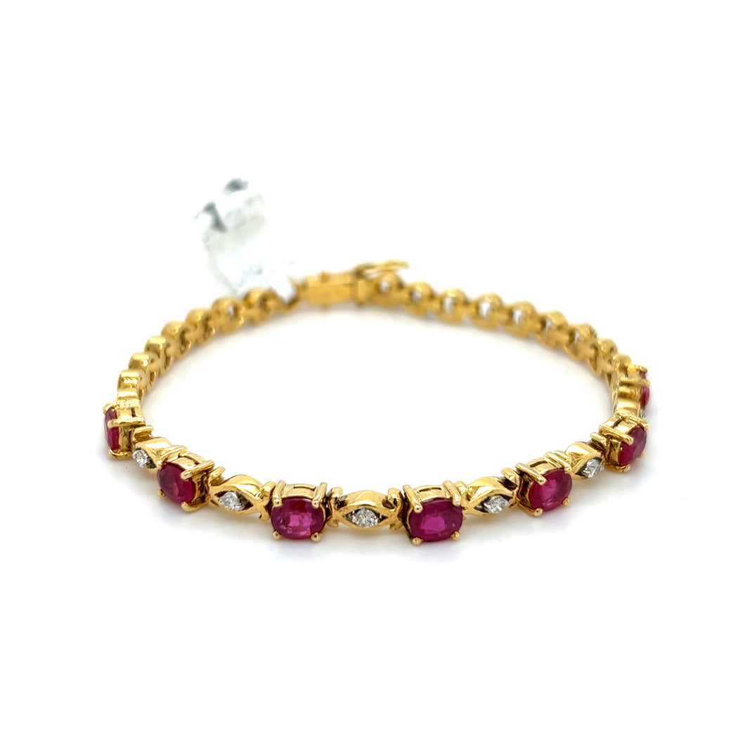 Pink Ruby Diamond Necklace