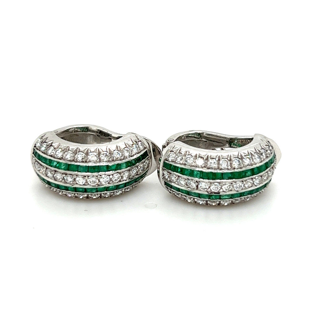 Emerald Diamond Earrings