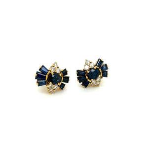 Sapphire Diamond Earrings