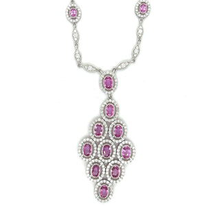 Pink Ruby Diamond Necklace